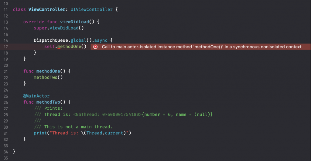 The compiler with Swift 6 language mode will prevent you from mistakes when using the @MainActor attribute.